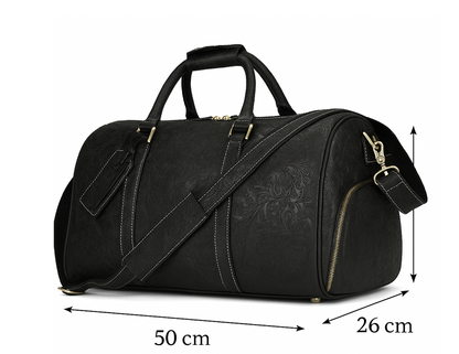 Sac de Voyage Femme Cuir Indila – Élégance et Grande Capacité Noir / Cuir Veritable