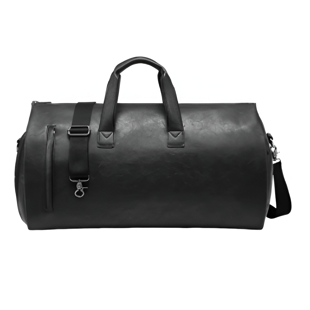 Sac de Voyage pour Costume Homme Marcel – Format 48h Noir / Cuir Vegan Sac de voyage