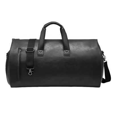 Sac de Voyage pour Costume Homme Marcel – Format 48h Noir / Cuir Vegan Sac de voyage