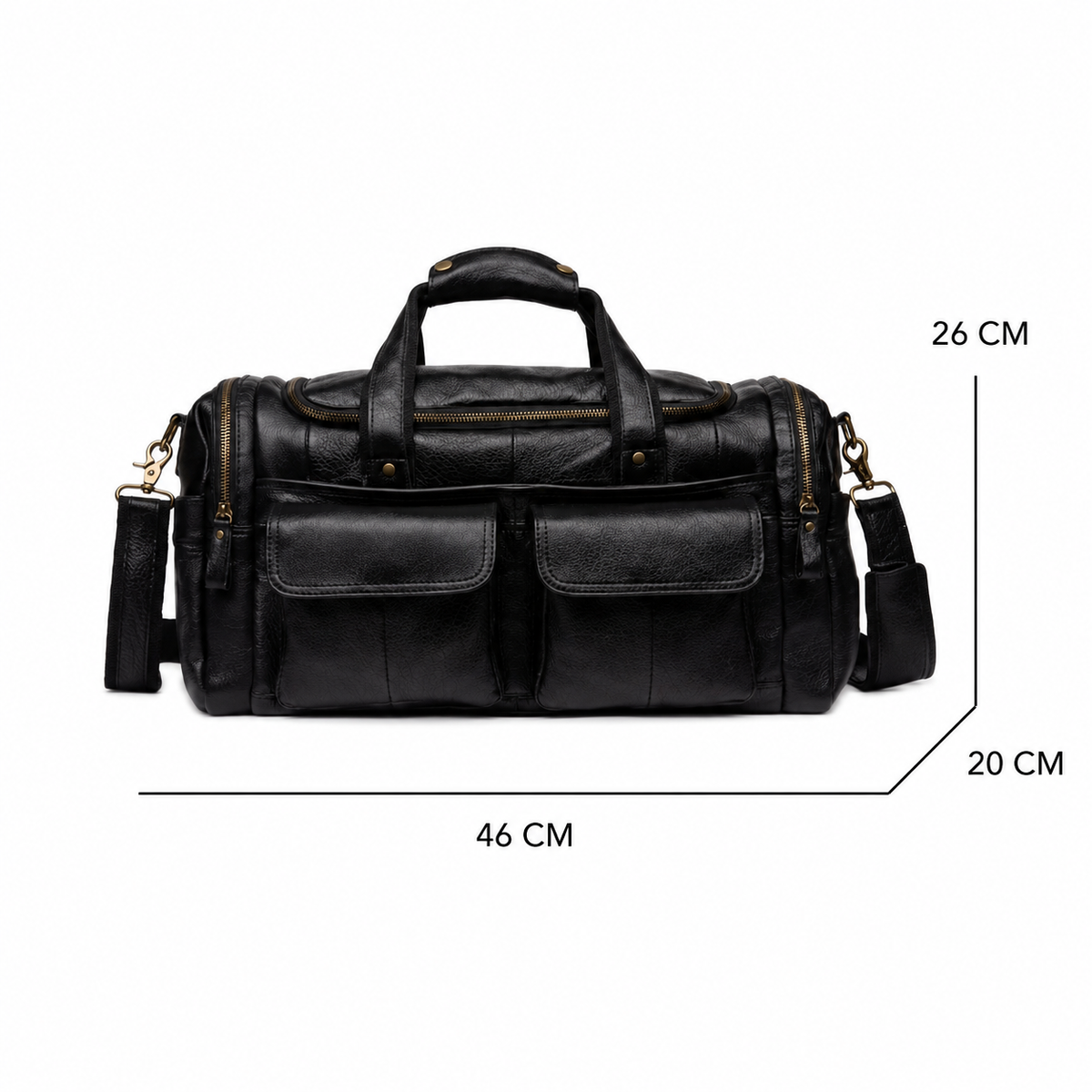 Sac de Sport Cuir Homme Léandre | Multi-Poches Premium Sac de voyage