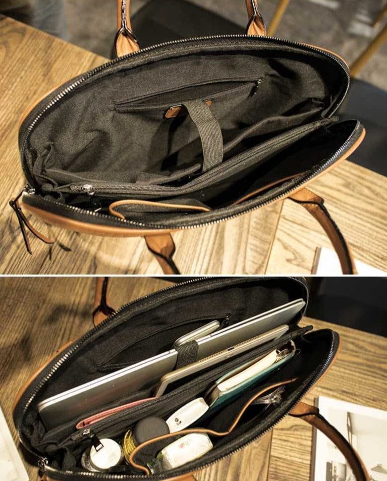 Sac Ordinateur Femme Cuir Lyna – Style Chic & Sac pour Travailler Femme Sac Ordinateur