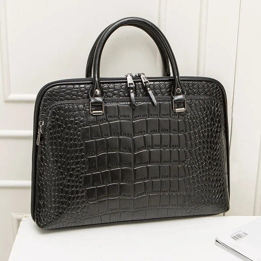 Sac Ordinateur Femme | Sac Ordinateur Femme Cuir | Collection 2024 Noir / Cuir Sac Ordinateur