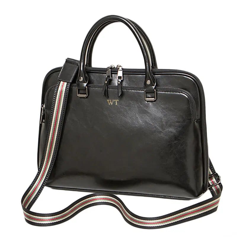 Sac Ordinateur Cuir femme Zélie – Élégant, 14” & Original Noir / Cuir Sac Ordinateur
