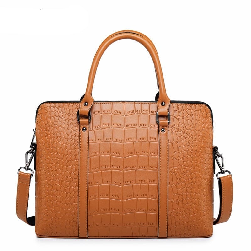 Sac Ordinateur Femme Cuir Gabrielle | La Casa du Cuir Marron Clair / 14 Pouces / Cuir PU Sac Ordinateur