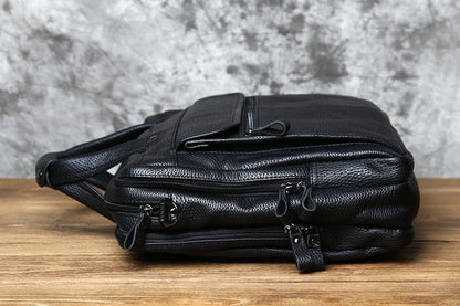 Sac à Ordinateur Homme | Modèle Milan Noir / Cuir / Homme Sac Ordinateur