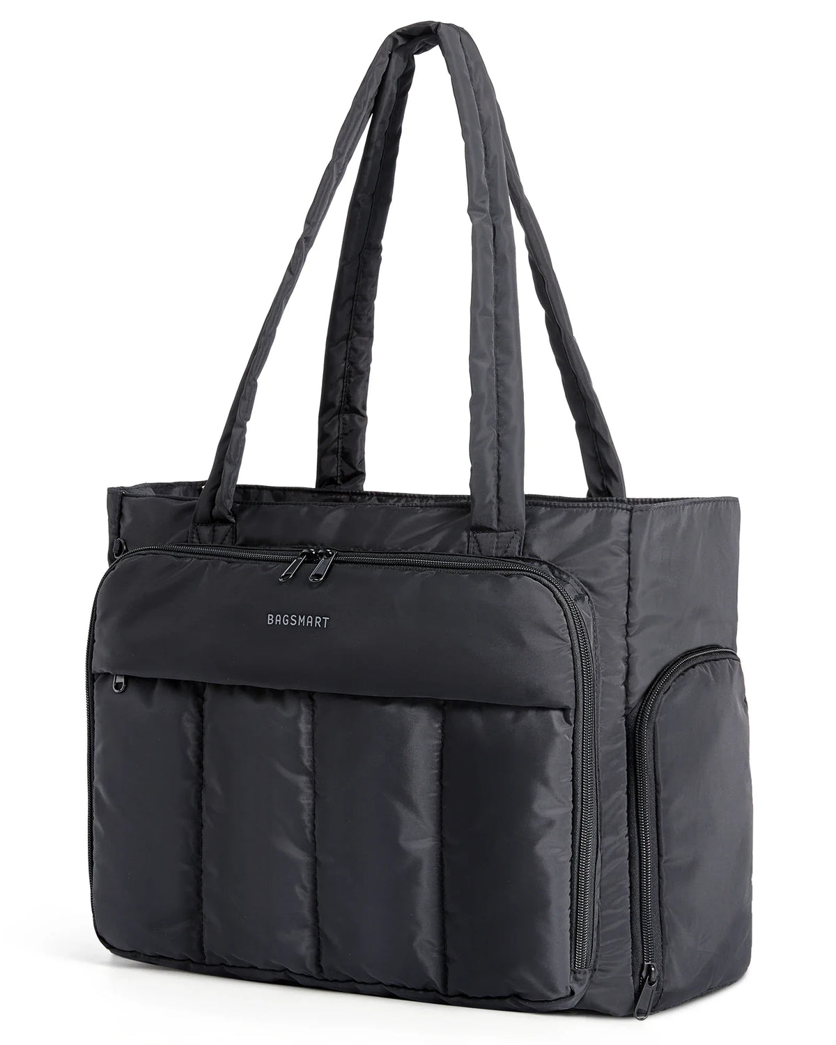 Sac Ordinateur Maya – Grand Sac de Cours Femme 15,6” Noir / Nylon Sac Cabas