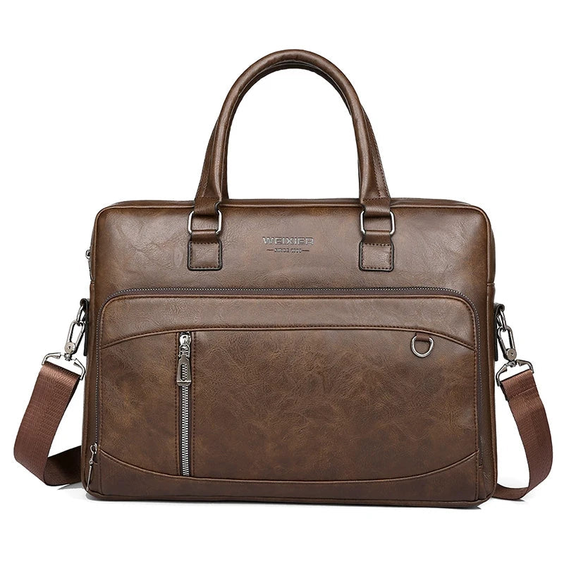Sac pour Travailler Femme – Marie | Élégance & Organisation Café / Cuir Vegan Sac Ordinateur