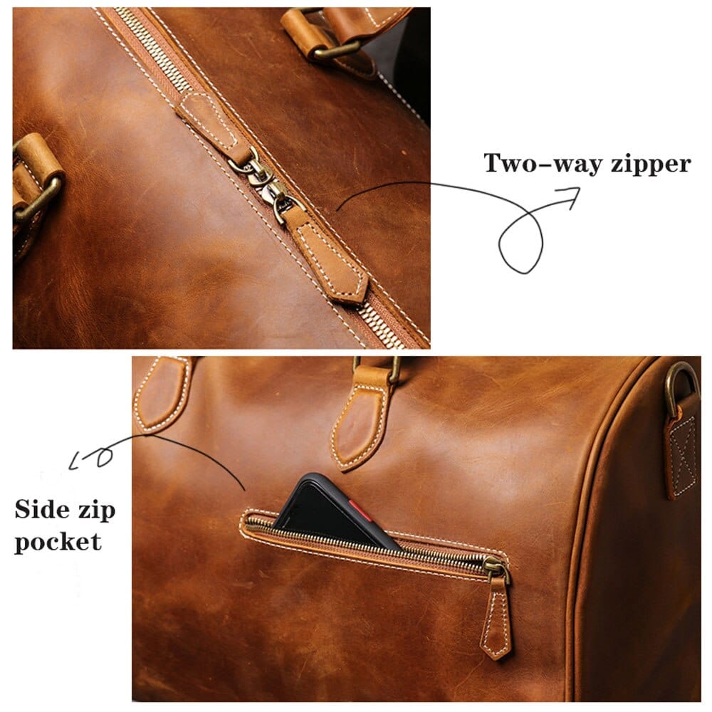 Sac de Voyage Homme Cuir Naim | Cabine Minimaliste Sac de voyage