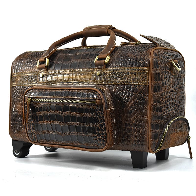 Sac Voyage Homme Cuir Imran | La Casa du Cuir Carré  ( Avec roue ) / Cuir / Homme Sac de voyage
