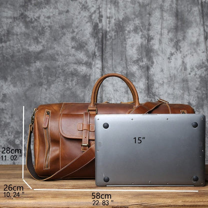 Grand Sac de Voyage Homme Cuir Camille | Grande Capacité Sac de voyage