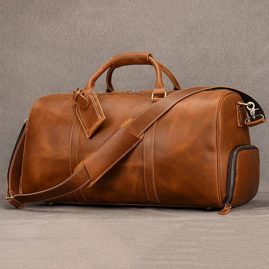 Sac de Voyage Homme Cuir Evan | Business Structuré Marron / Cuir / 55 CM Sac de voyage