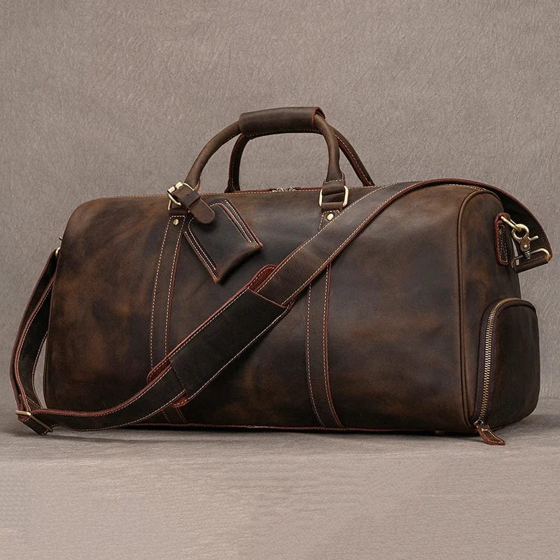 Sac de Voyage Homme Cuir Evan | Business Structuré Café / Cuir / 55 CM Sac de voyage