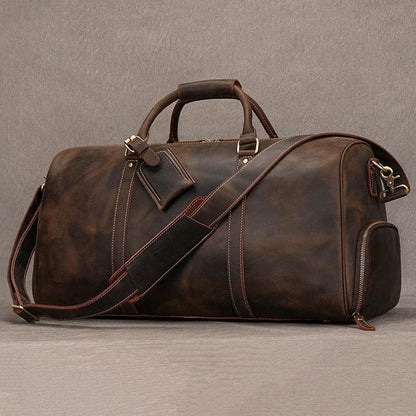 Sac de Voyage Homme Cuir Evan | Business Structuré Café / Cuir / 55 CM Sac de voyage