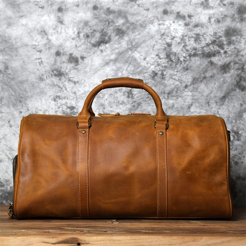Sac de Voyage Homme Cuir Ismaël | Format Cabine Café Foncé / Cuir / Homme Sac de voyage
