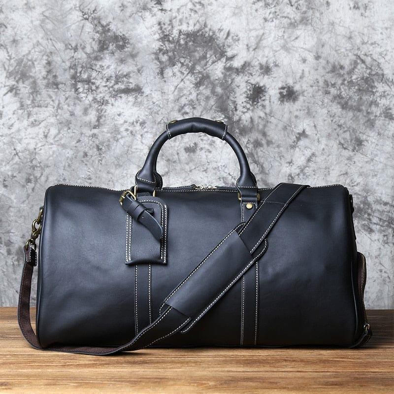 Sac de Voyage Homme Cuir Ismaël | Format Cabine Noir / Cuir / Homme Sac de voyage