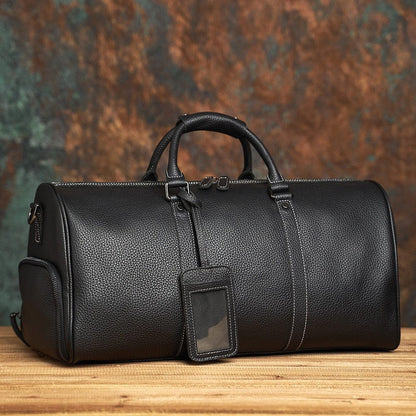 Sac de Voyage Homme Cuir Vintage Kaïs | Format Week-end Noir / Cuir / Homme Sac de voyage