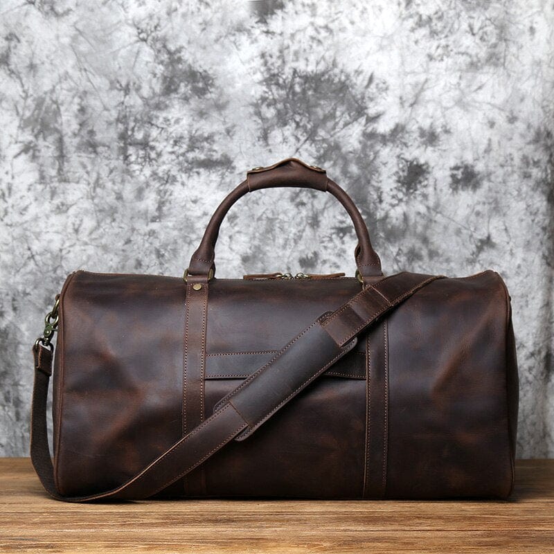 Sac de Voyage Homme Cuir Côme | Luxe Accessible Café / Cuir Sac de voyage