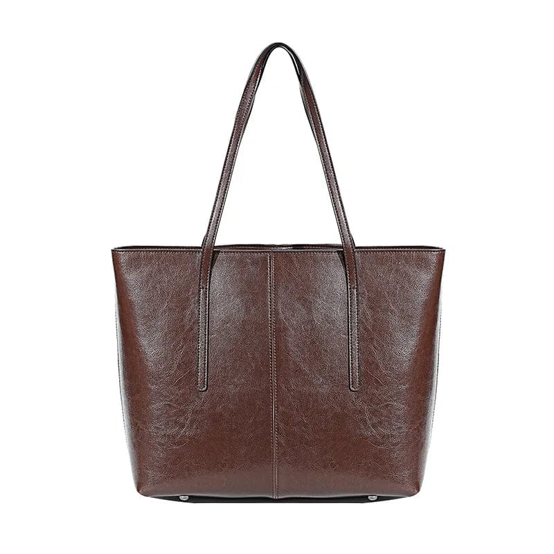 Sac Cabas Ordinateur | La Casa du Cuir Café / Cuir Véritable Sac Cabas