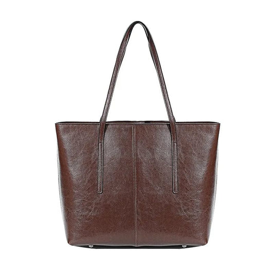 Sac Cabas Ordinateur | La Casa du Cuir Café / Cuir Véritable Sac Cabas