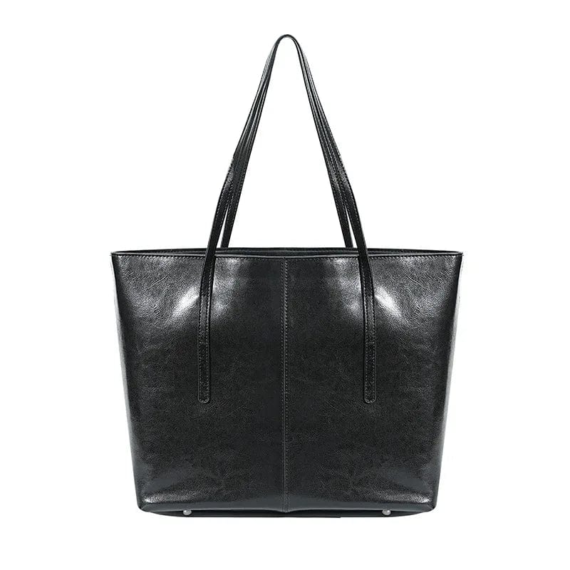 Sac Cabas Ordinateur | La Casa du Cuir Noir / Cuir Véritable Sac Cabas