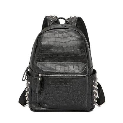 Sac à Dos Ordinateur Femme Alexandra | La Casa du Cuir Noir / Cuir Vegan sac à dos ordinateur