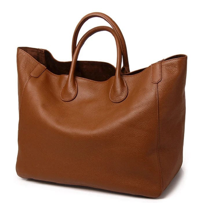 Grand Sac Fourre-Tout Femme – Couleurs Vives et Format XL Camel / Cuir Sac Cabas