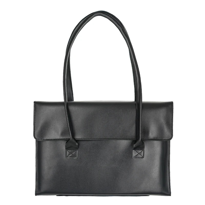 Sacoche Ordinateur Cuir Femme Lou | 15,6” Chic & Tendance Noir / 15.6 Pouces / Cuir Vegan Sac Cuir Femme