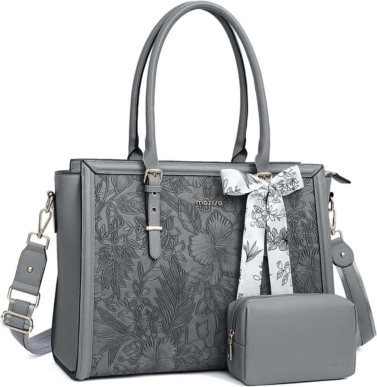 Sac Ordinateur Femme Cuir Silvia | La Casa du Cuir Gris / Cuir PU / 15 Pouces Sac Ordinateur