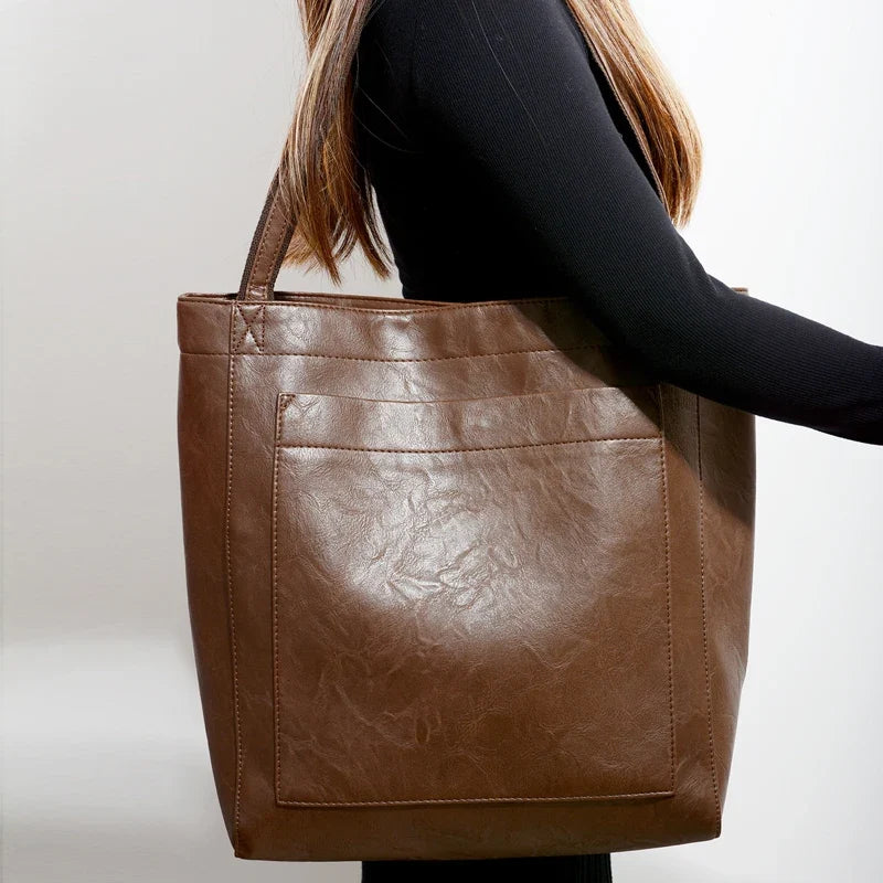 Tote bag cuir Sandrine – Grand format chic à petit prix Sac Cabas