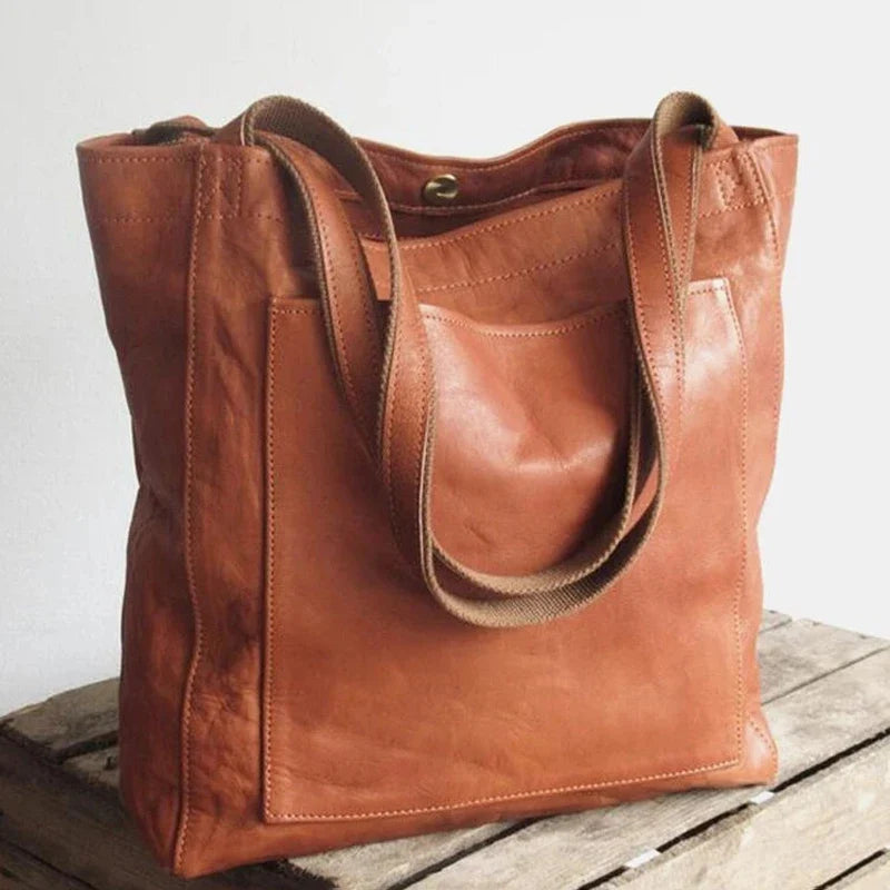 Tote bag cuir Sandrine – Grand format chic à petit prix Sac Cabas