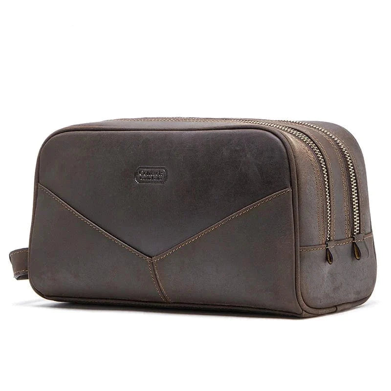 Trousse de Toilette Homme Cuir｜La Casa Du Cuir Café