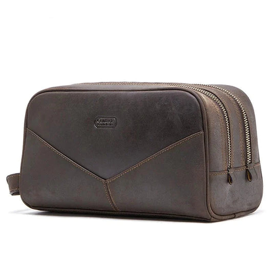 Trousse de Toilette Homme Cuir｜La Casa Du Cuir Café