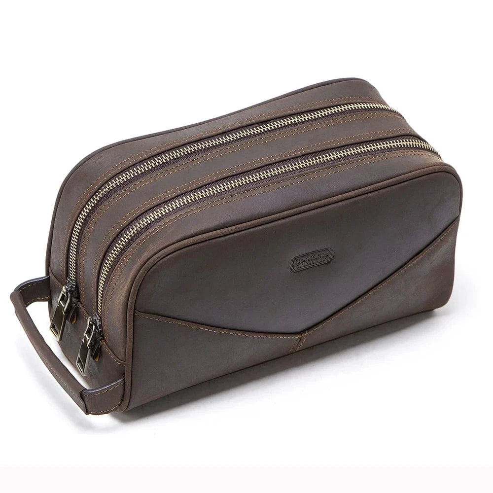 Trousse de Toilette Homme Luxe｜La Casa Du Cuir Café