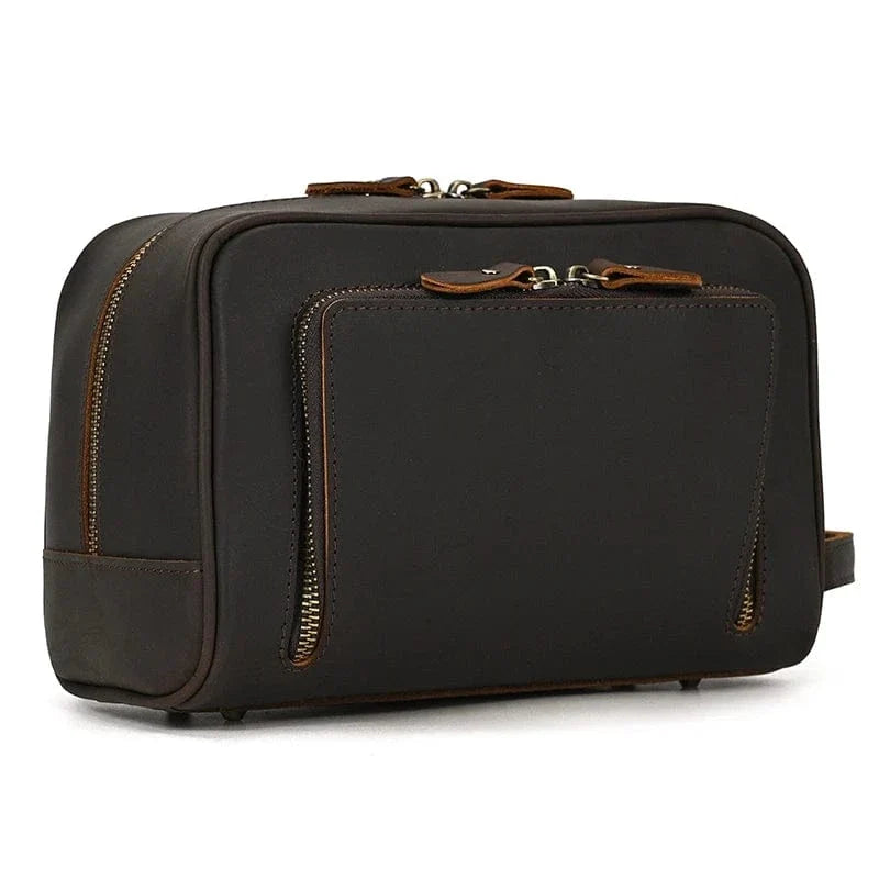Trousse de Toilette Homme Voyage｜La Casa Du Cuir Café
