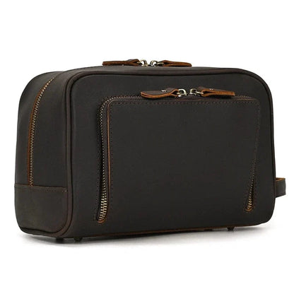 Trousse de Toilette Homme Voyage｜La Casa Du Cuir Café
