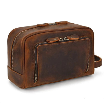 Trousse de Toilette Homme Voyage｜La Casa Du Cuir Marron