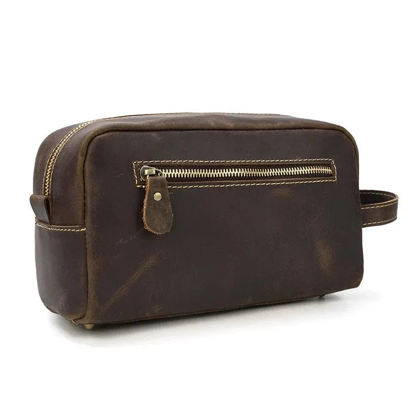 Trousse de Toilette pour Homme｜La Casa Du Cuir Café 1